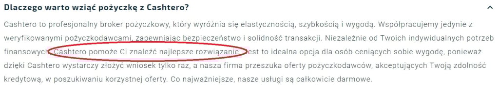 cashtero strona i kruczki