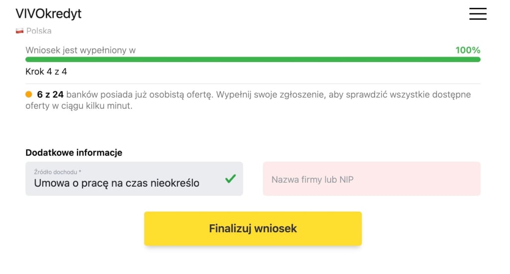 vivo kredyt wniosek o pożyczkę