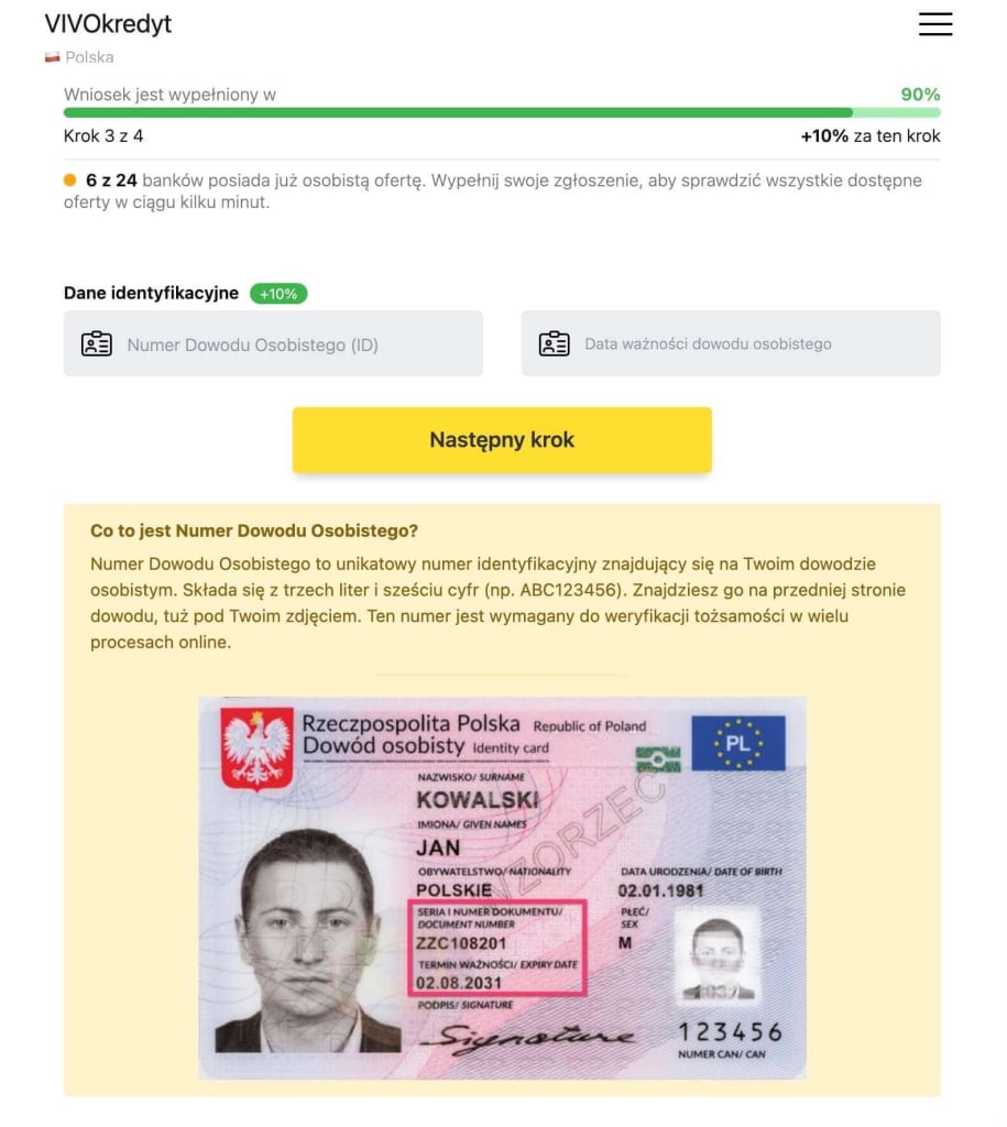 vivo kredyt wniosek online