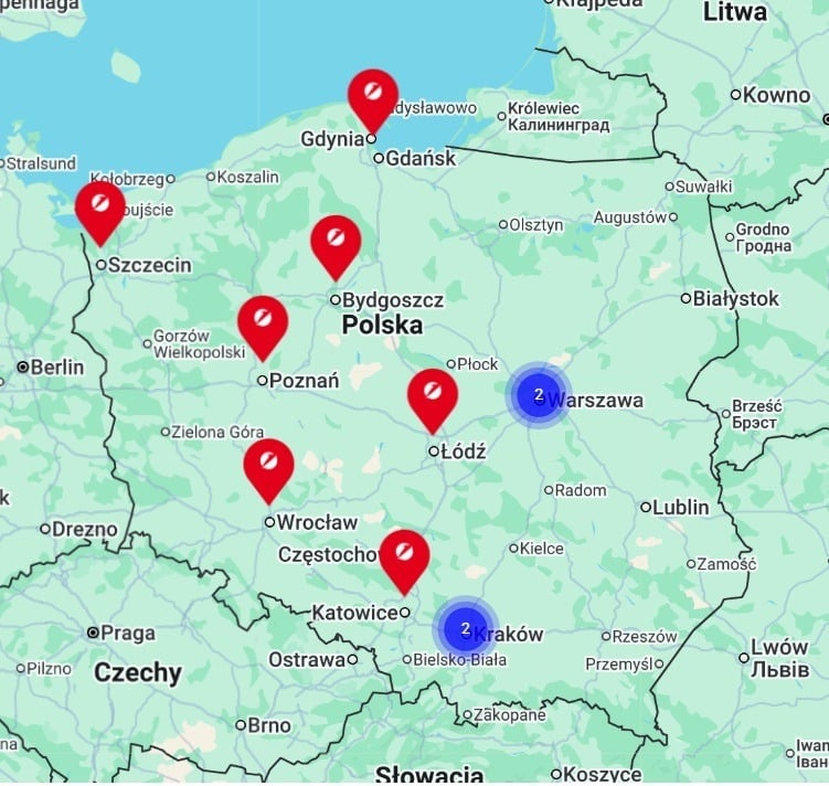 placówki Unicredit w Polsce