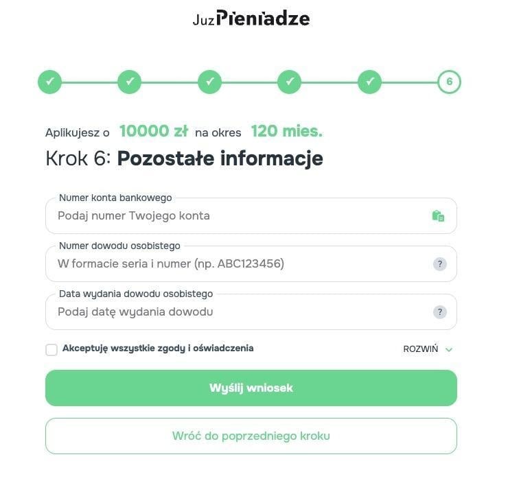 krok 6 w juzpieniadze