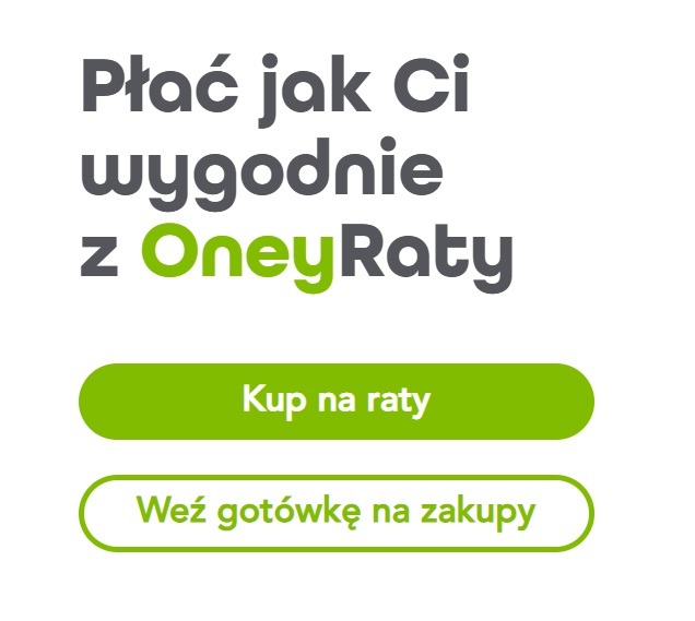 kup na raty oneyraty zrzut ekranu