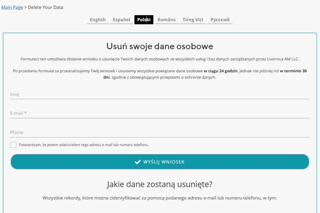 formularz rodo na finpug