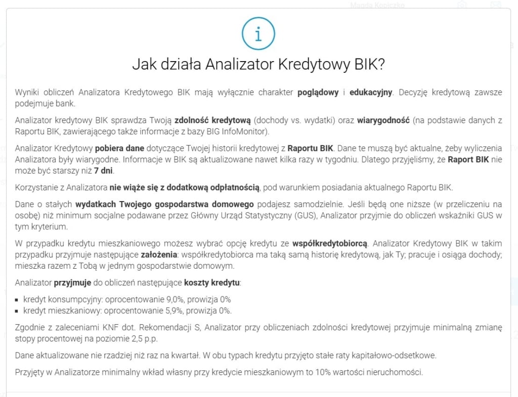 jak działa analizator kredytowy BIK?
